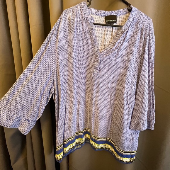 Cynthia Rowley Tops - 🌀plus size - Cynthia Rowley 3/4 Sleeve Tunic Rayon Top 3x